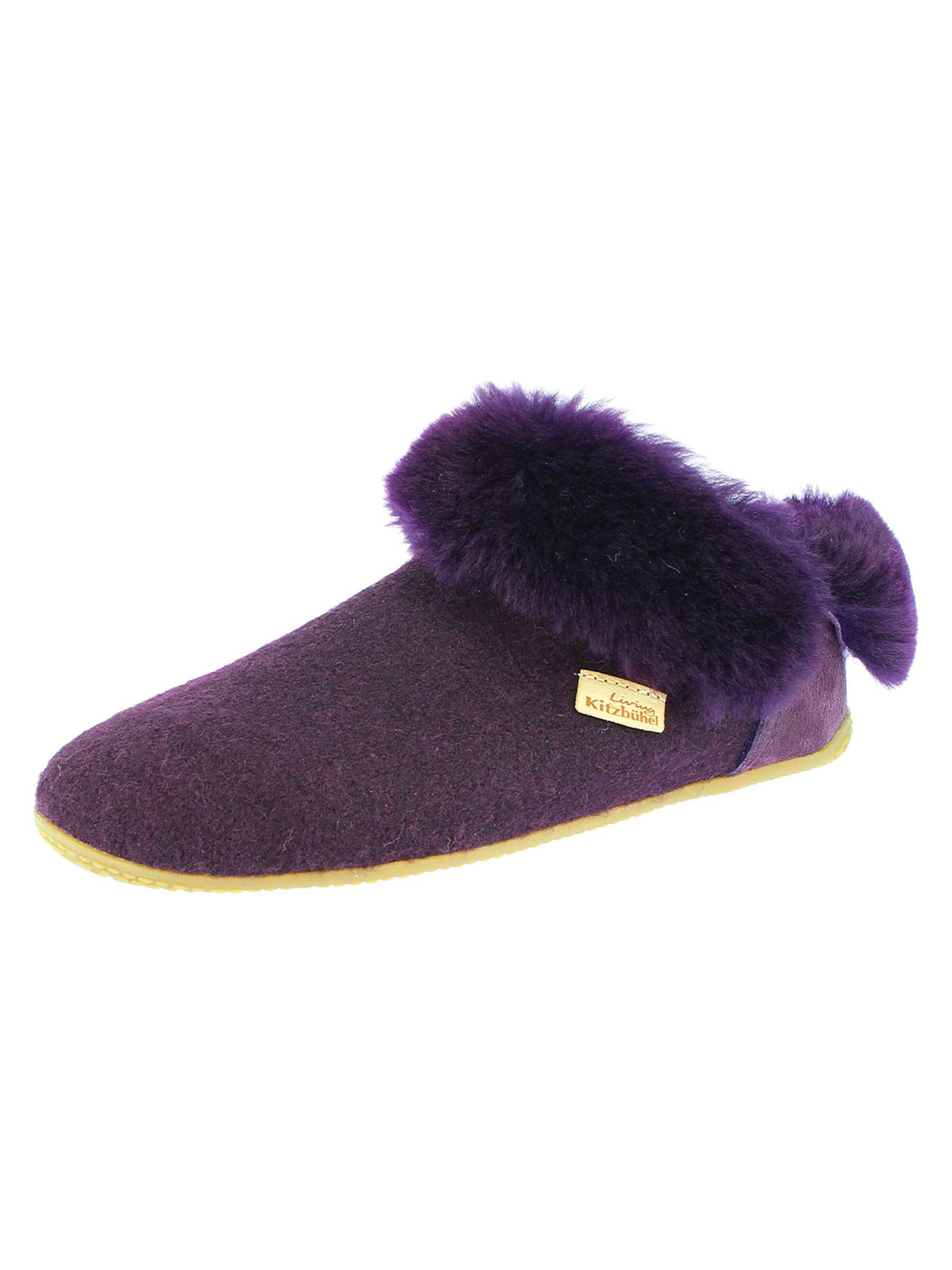 Living Kitzbühel Hausschuh 'Schurwolle' in Lila: Vorderseite