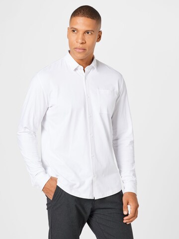 ESPRIT Comfort fit Button Up Shirt in White: front