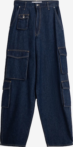 Loosefit Jeans cargo Bershka en bleu : devant