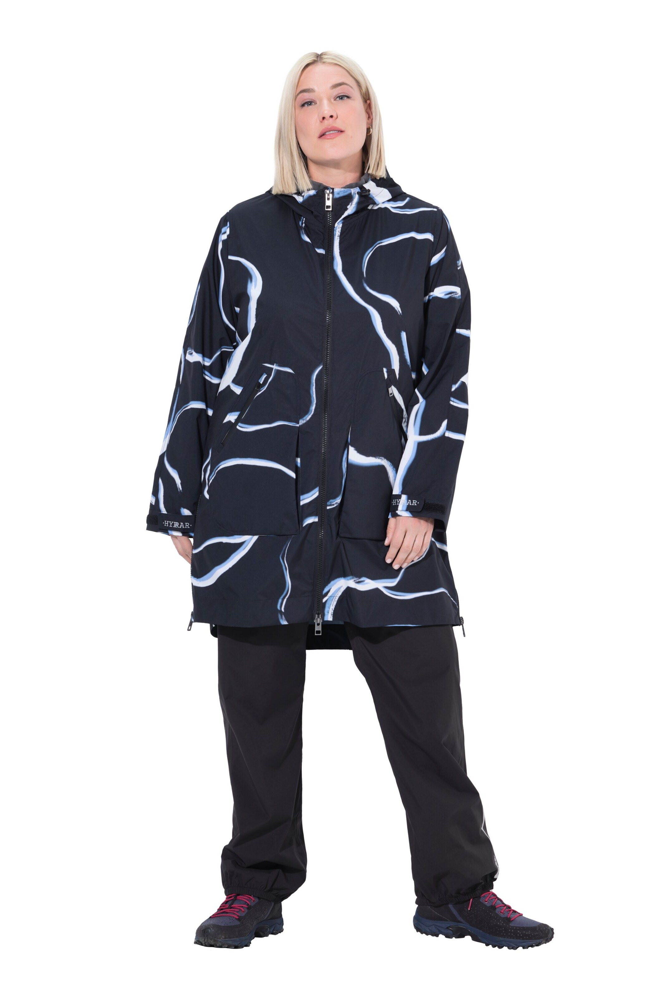 Ulla Popken Raincoat in Blue: front