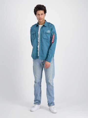 ALPHA INDUSTRIES Regular Fit Hemd in Blau