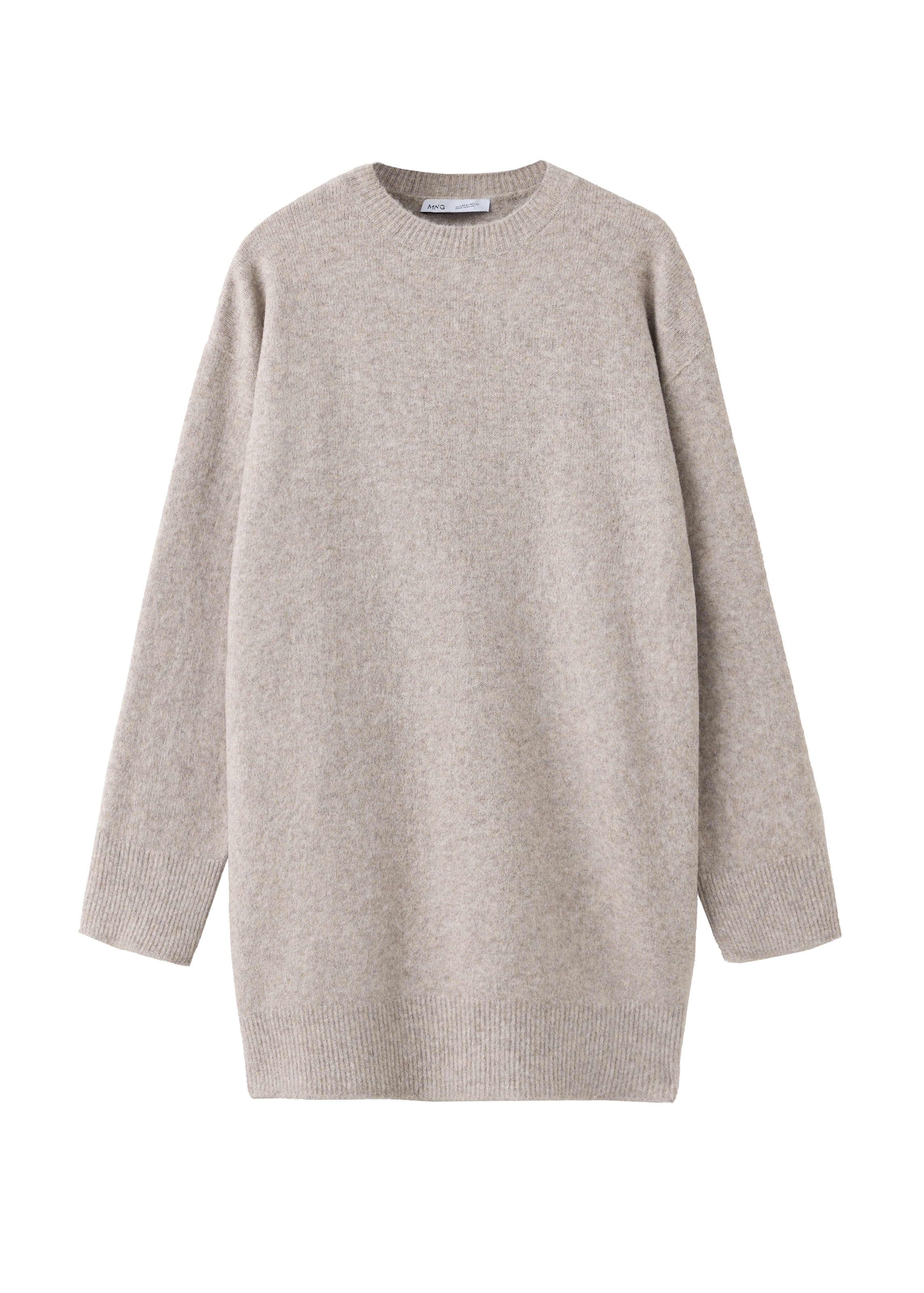 MANGO Knit dress 'TALDORA' in Grey: front
