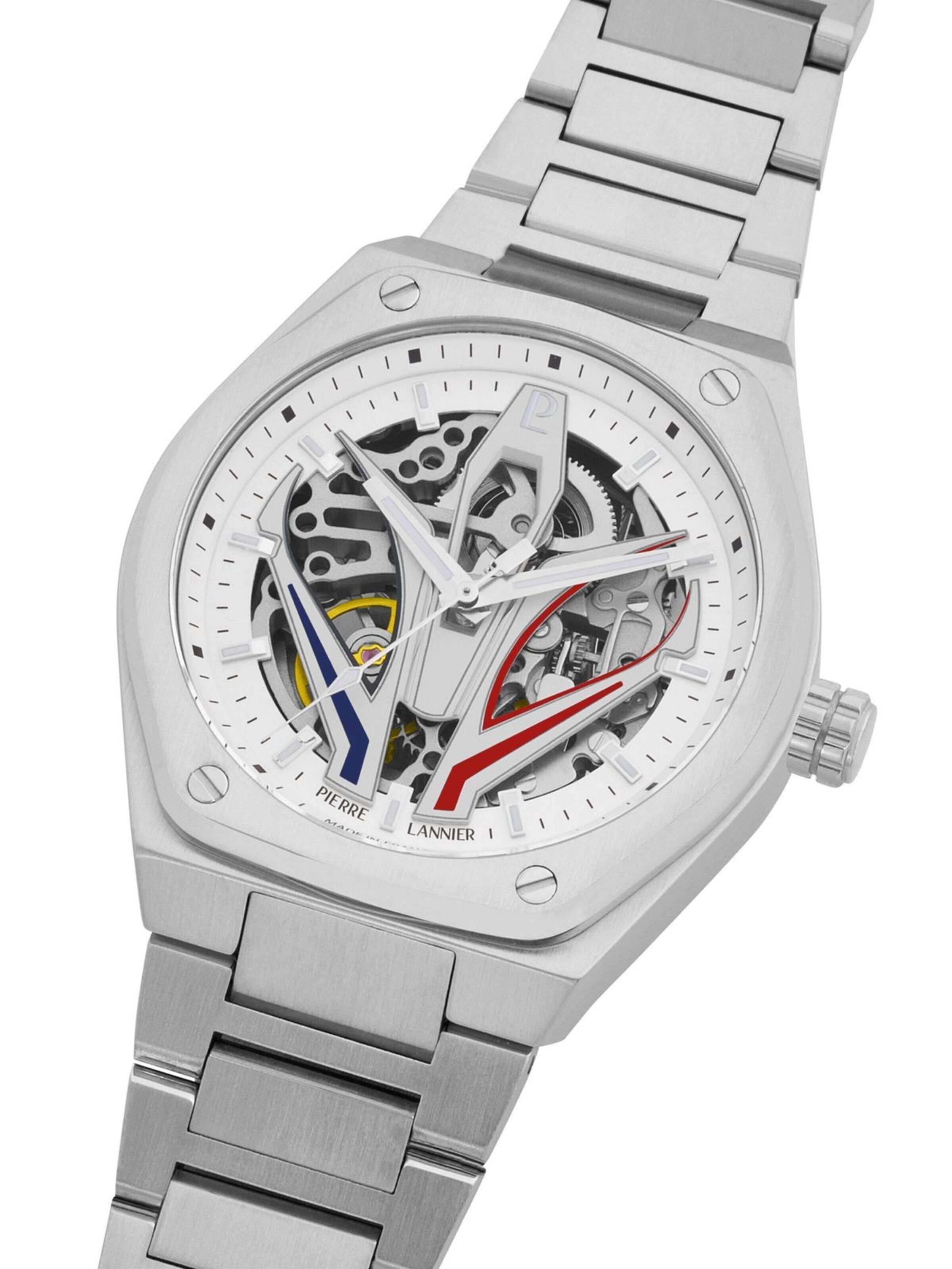 Pierre Lannier Analoog horloge 'Automatic watch Ardent' in Wit