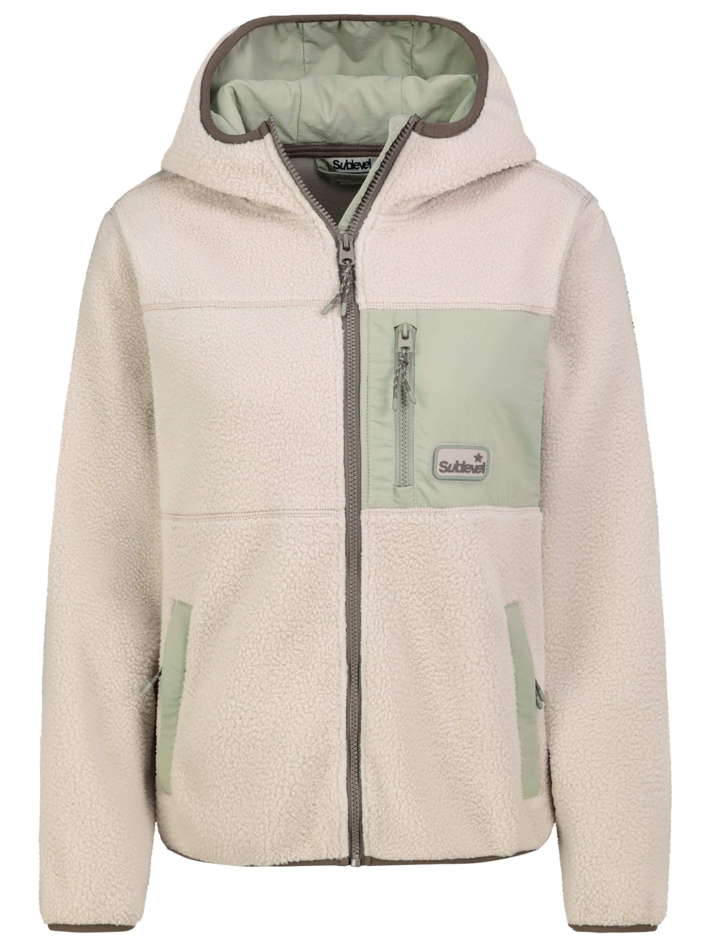 Sublevel Fleecejacke in Beige: Vorderseite
