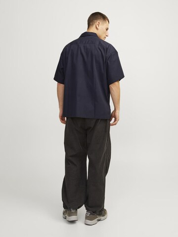 JACK & JONES Comfort fit Button Up Shirt 'JCOBloom' in Blue