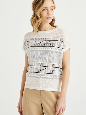 Pull-over WE Fashion en blanc