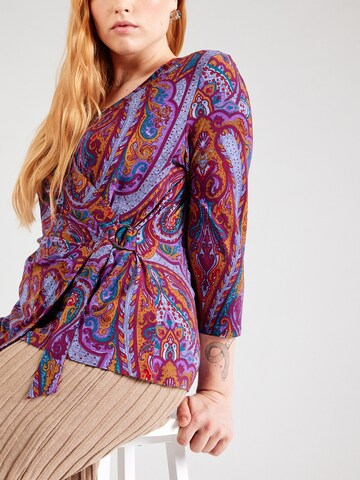 Lauren Ralph Lauren Plus Πλεκτή ζακέτα 'CLASSIC' σε ροζ