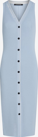 Karl Lagerfeld Neulemekko ' Strickkleid mit Logo ' värissä sininen: etupuoli