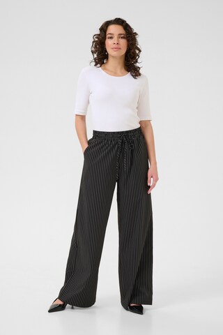 Wide Leg Pantalon 'Eliana' Kaffe en noir