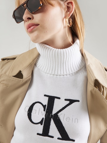 Calvin Klein Jeans Pullover 'Chenille' i hvid