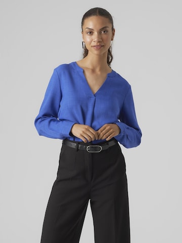 VERO MODA Blouse 'MARLA' in Blauw: voorkant