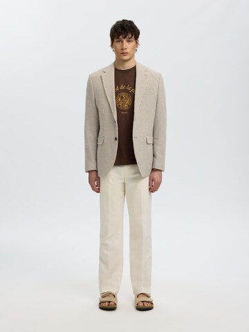 SELECTED Regular Fit Jakke i brun