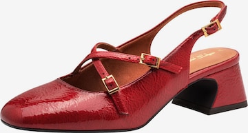 Escarpins à bride arrière Tamaris en rouge : devant