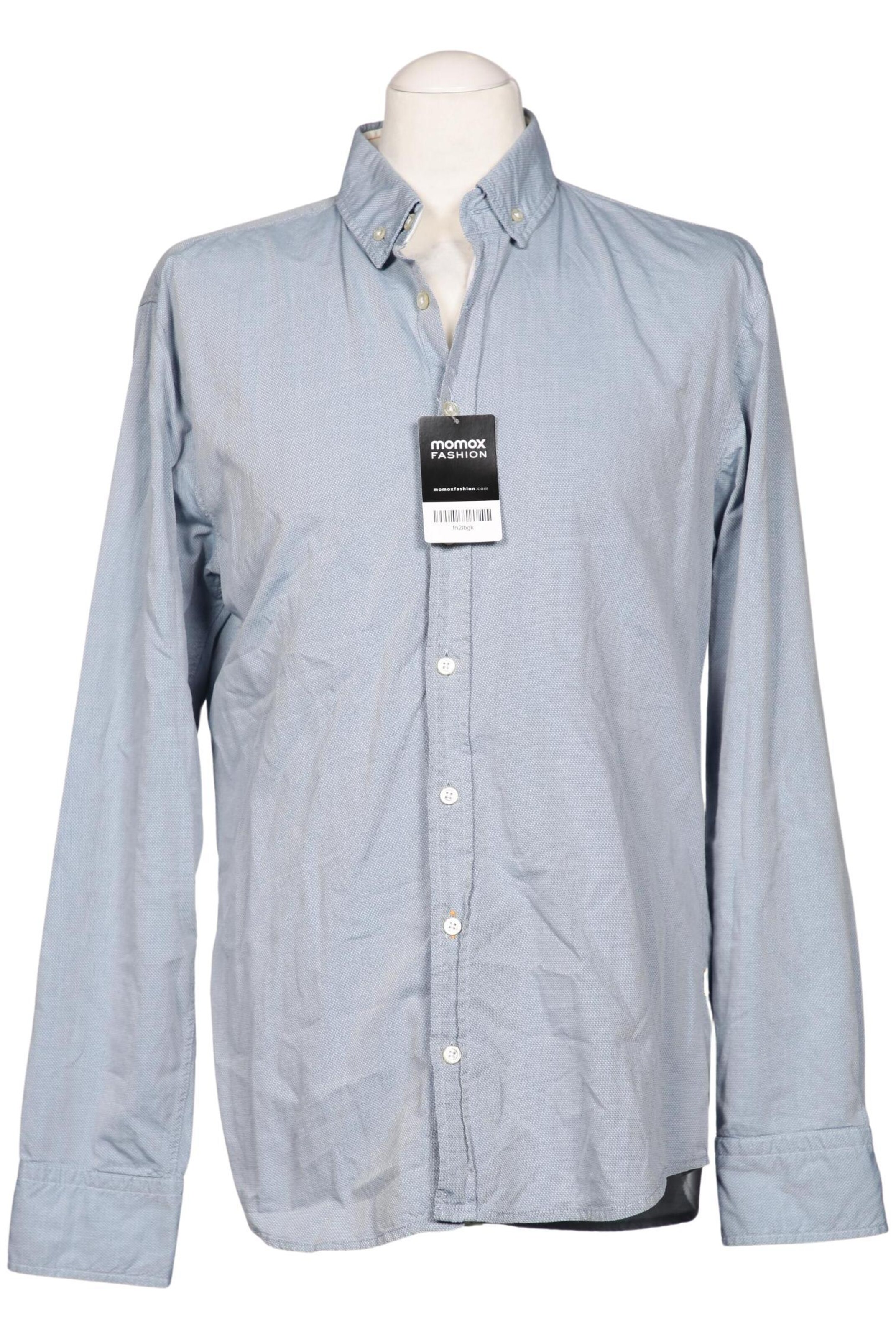 BOSS Orange Hemd XL in Blau: Vorderseite