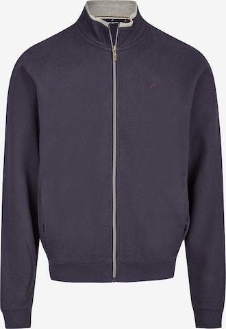 HECHTER PARIS Zip-Up Hoodie in Blue: front