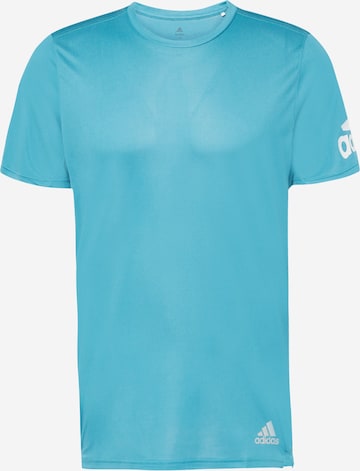 ADIDAS SPORTSWEAR - Camisa funcionais 'Run It' em azul: frente