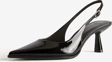 Bershka Slingback pumps in Black: front