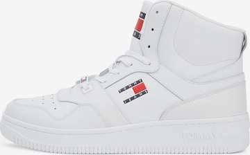 Tommy Jeans High-Top Sneakers in White: front