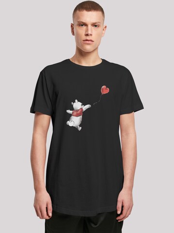 T-Shirt 'Disney Winnie The Pooh Winnie & Balloon' F4NT4STIC en noir : devant