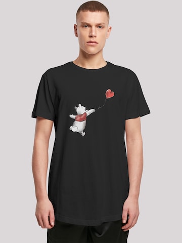 F4NT4STIC T-Shirt 'Disney Winnie The Pooh Winnie & Balloon' in Schwarz: predná strana