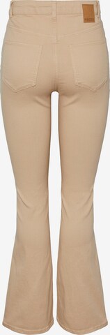 PIECES Flared Jeans 'PEGGY' i beige