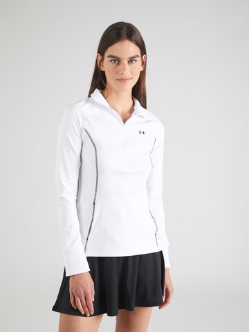 UNDER ARMOUR Sports sweatshirt in White: front