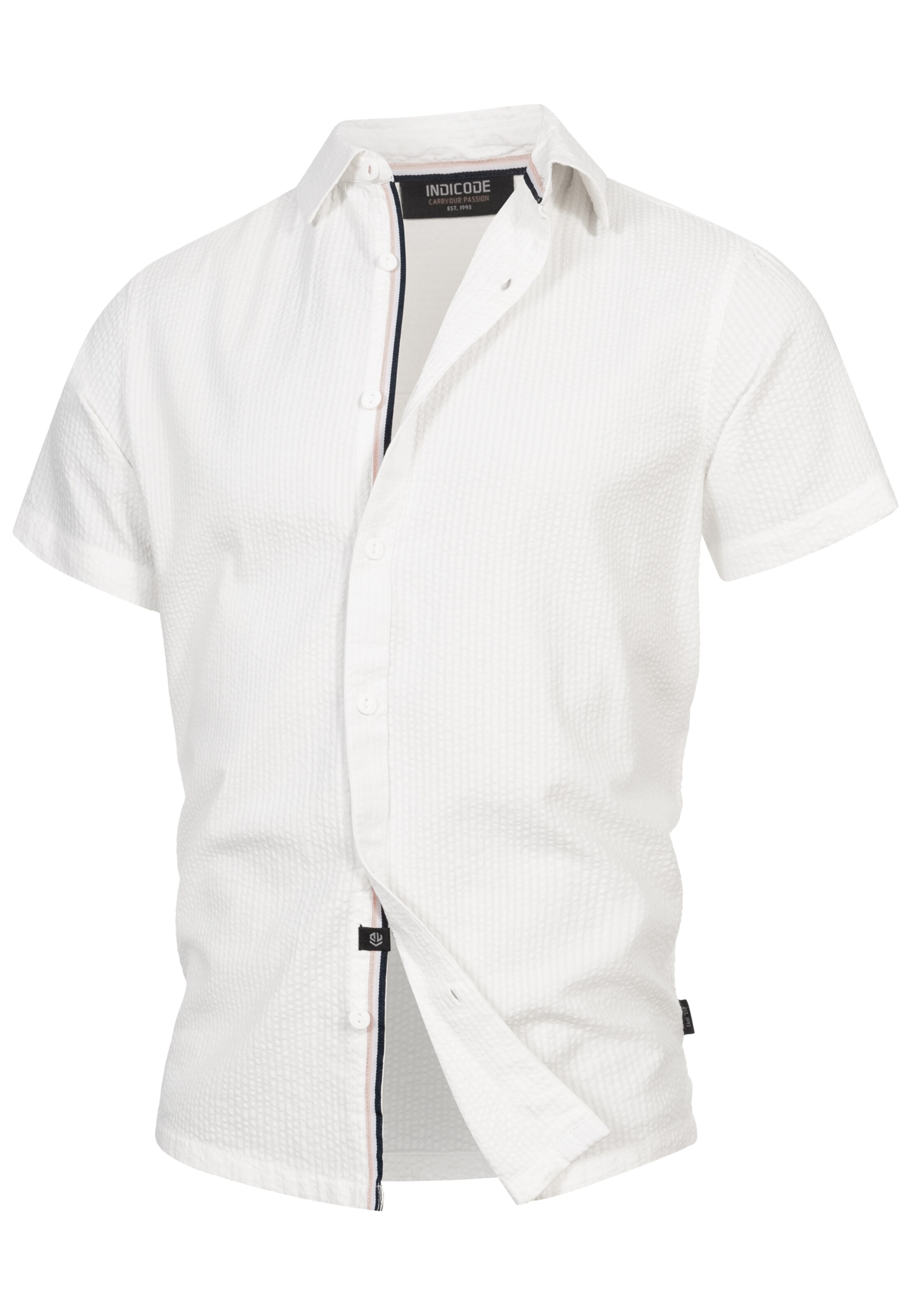 INDICODE JEANS Button Up Shirt 'Maribo' in White: front