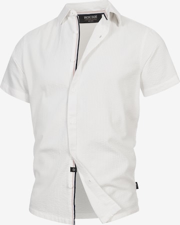 Chemise 'Maribo' INDICODE JEANS en blanc : devant