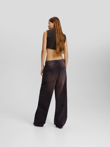 Bershka Wide Leg Jeans in Braun