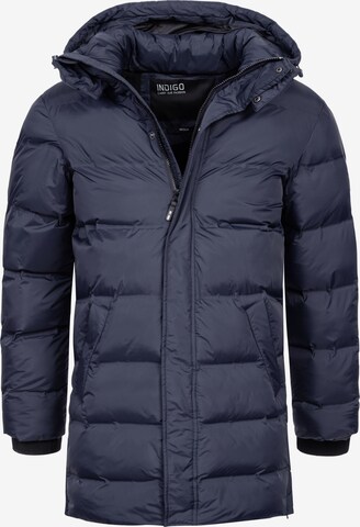 INDICODE JEANS Winter Parka ' Leugene ' in Blue: front