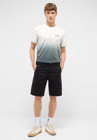 MUSTANG Wide leg Cargo Pants 'Harry Papertouch' in Black