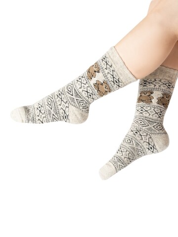 HomeOfSocks Socken 'HOSTeddy' in Beige