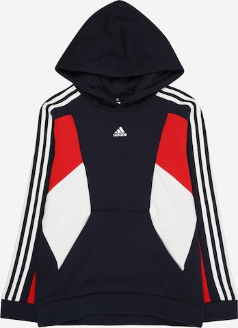 ADIDAS SPORTSWEAR - Sweatshirt de desporto 'Colorblock 3-Stripes' em azul: frente