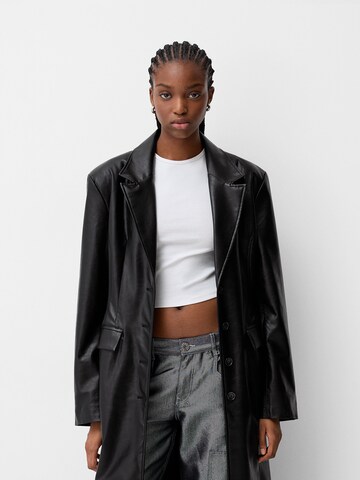 Bershka Between-seasons coat in Black
