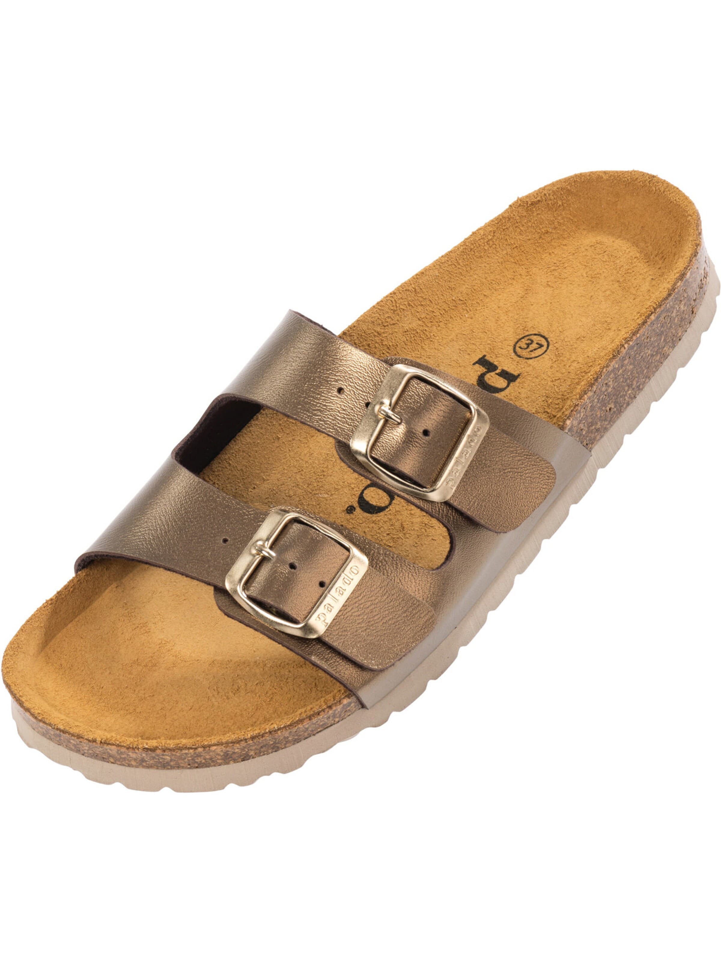Palado Pantolette 'Palado Milos Metallic'‌‌‌‌‌‌‌‌‌ in Braun: Vorderseite