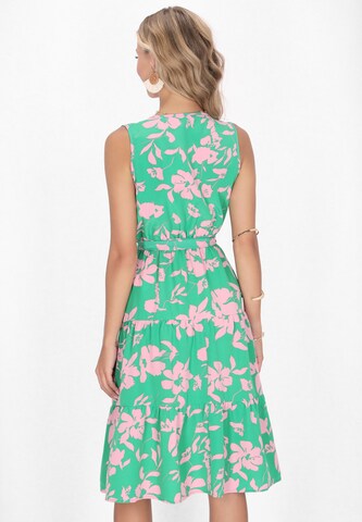 IZIA Jurk 'Spring Summer' in Groen