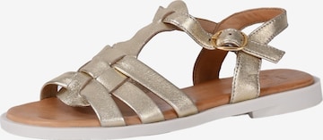 Apple of Eden Strap Sandals in Beige: front