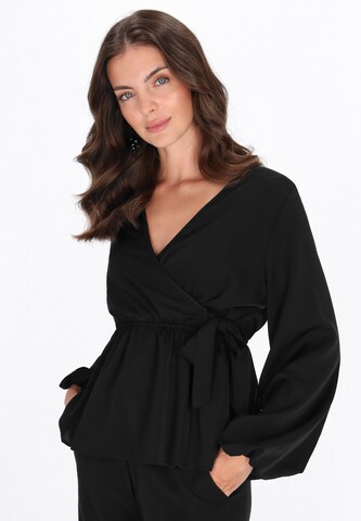 Camicia da donna di usha BLACK LABEL in nero: frontale