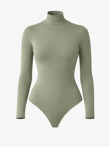 LEAFLETIC Bodysuit 'Leafletic Women’s long sleeve high neck bodysuit' in Green: front
