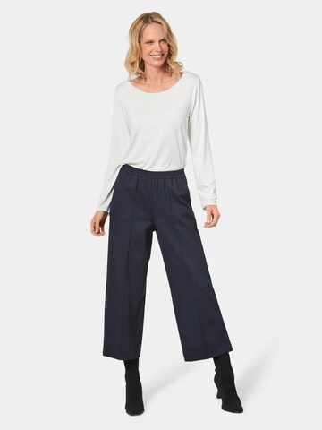 Goldner Wide leg Broek in Blauw