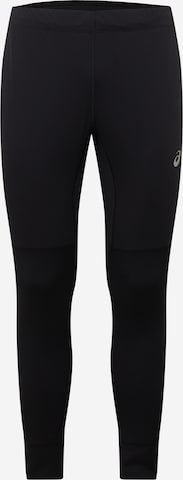 ASICS Skinny Workout Pants 'Windblock' in Black: front