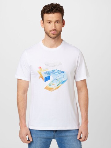 CONVERSE T-Shirt 'STAR CHEVRON OCEAN' in Weiß: Vorderseite
