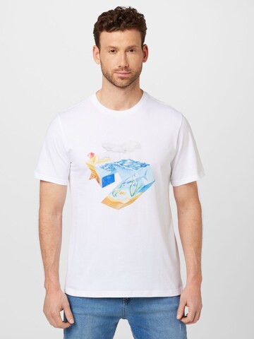 CONVERSE - Camiseta 'STAR CHEVRON OCEAN' en blanco: frente