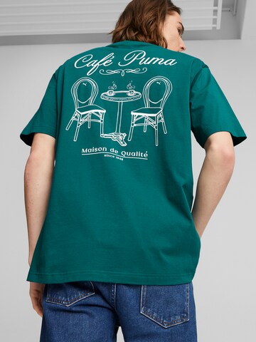 PUMA T-Shirt 'CAFE' in Grün