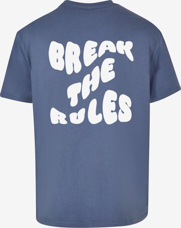 T-Shirt 'Break The Rules' Merchcode en bleu