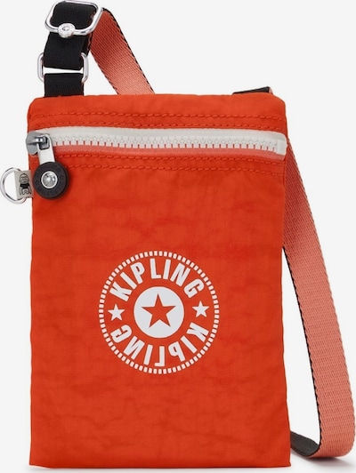 KIPLING Чанта за през рамо тип преметка 'AFIA' в оранжево / бяло, Преглед на продукта