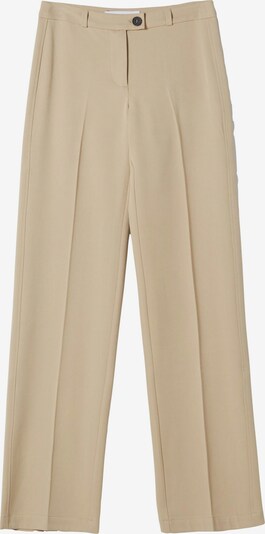 Bershka Pantalon à plis en beige, Vue avec produit