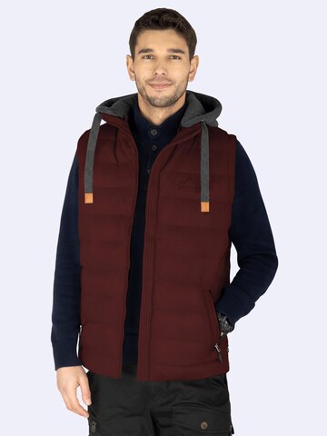 Gilet sportivo 'Nanaimo' di normani in rosso: frontale