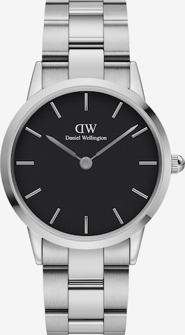 Daniel Wellington Аналоговые часы 'Iconic Link S Black' в Серебристый: спереди