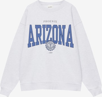 Sweat-shirt Pull&Bear en gris : devant